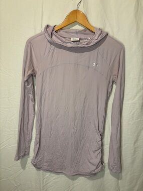 Under Armour long sleeve run hoodie in lilac purple